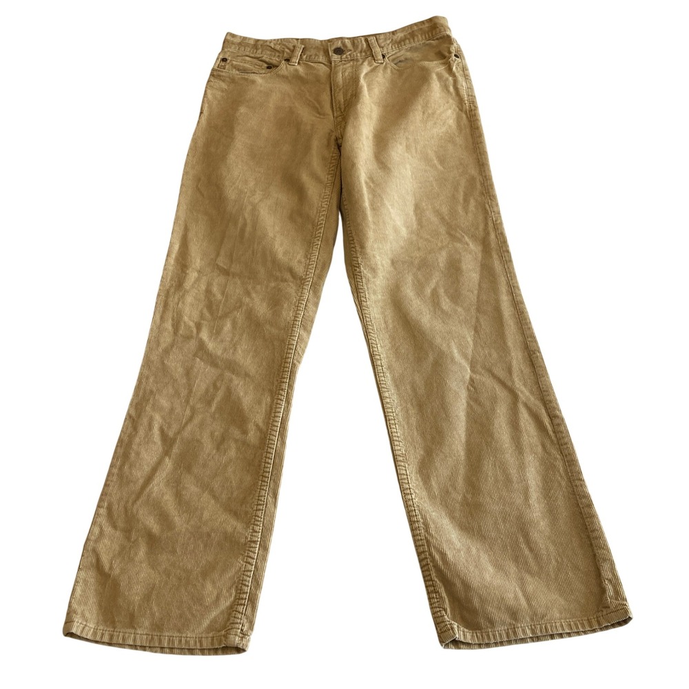 Polo Ralph Lauren Men 30x30 (Fit 29.5x29.5) Corduroy Pants Tan Straight Cotton